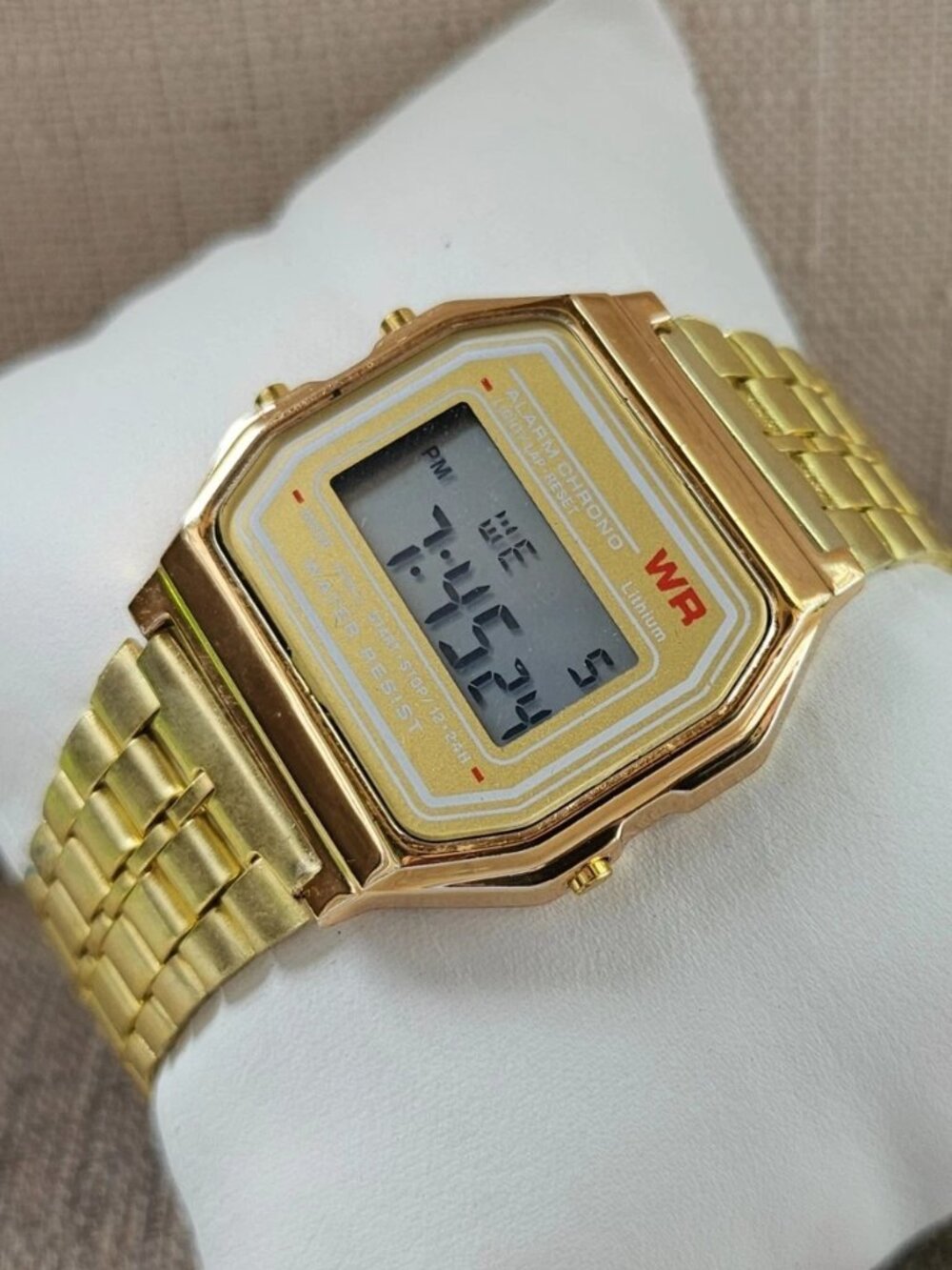Digital Wristwatch Yellow Gold Tone Multi Functional Wrist Watch NEW Unbranded